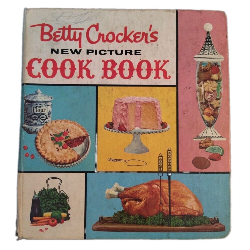 Vintage 1961 Betty Crockers New Picture Cook Book 1st Edition Hardcover Retro